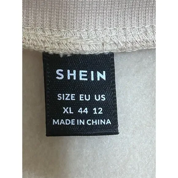 SHEIN Witch Graphic Sweatshirt XL Beige Girls Will Be Girls Gothic Grunge Crew - Picture 5 of 6